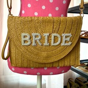 Woven bride crossbody bag